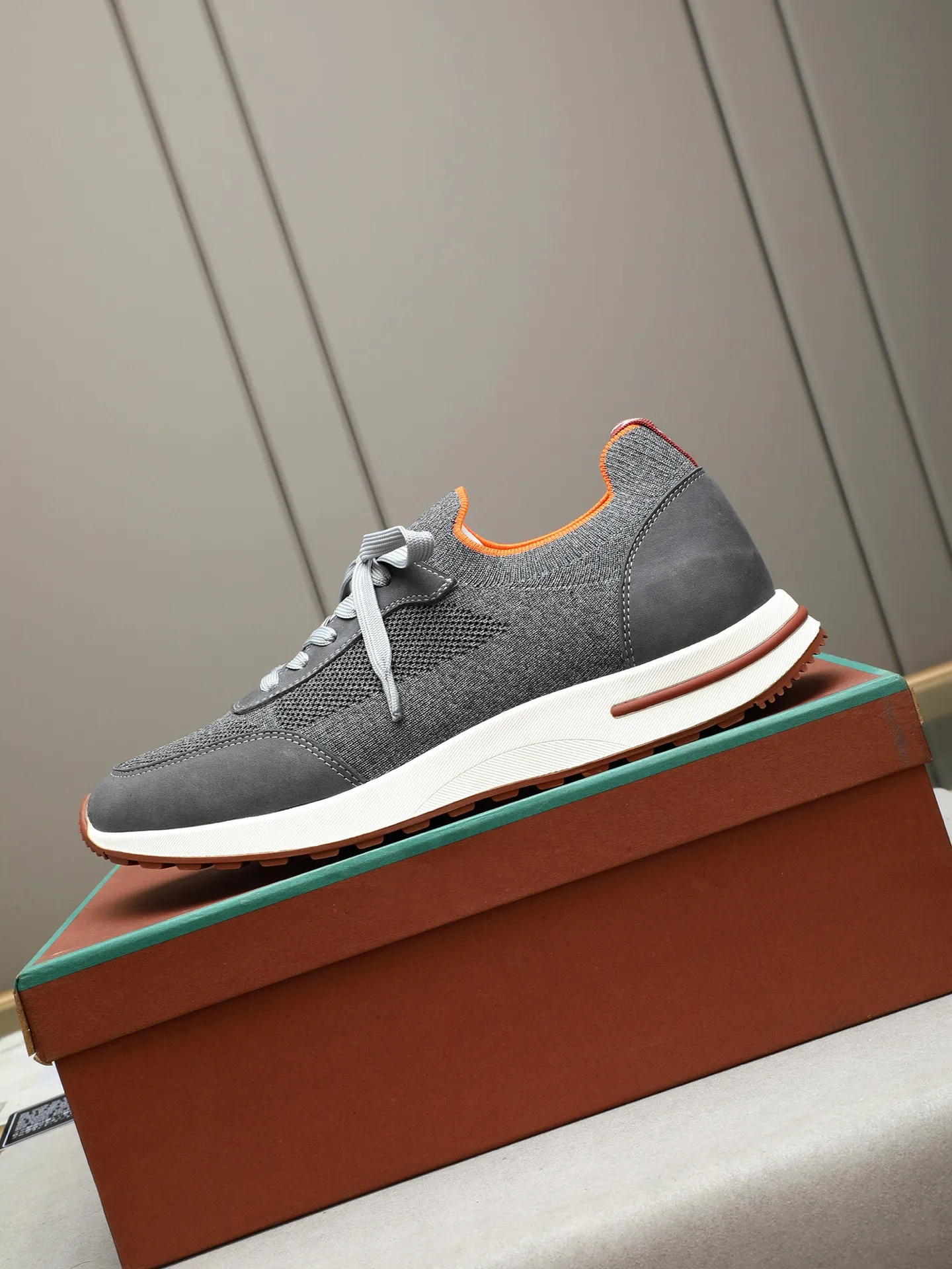 Men's shoes 💰420 LP new product on sale Loro Piana knitted sneakers | Made of Wish wool blended fabric | The upper is made of unique knitted fabrics